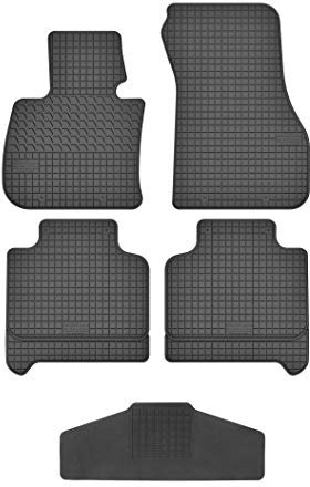 Fußmatten Vorne, Hinten + Tunnel Matte 5er Set für BMW 2er F46 Gran Tourer seit 2015 Gummi Gummimatten