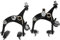 Bnineteenteam Rennrad Bremse, Aluminiumlegierung V-förmig Mechanisch Doppelgelenk-Bremssatz, Schwarz, Rennrad, 2 Stück