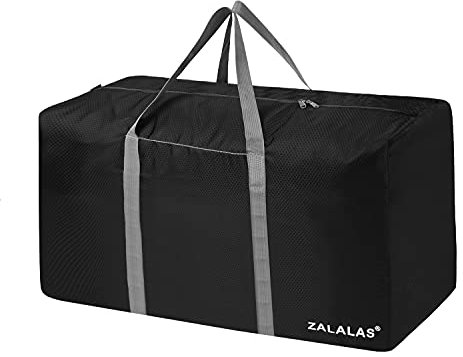 Bolsa de viaje grande 96L con compartimento para zapatos, plegable con asa en la parte superior,plegable bolsa Viaje impermeable ligera bolsas de viaje para hombre y mujer - negro