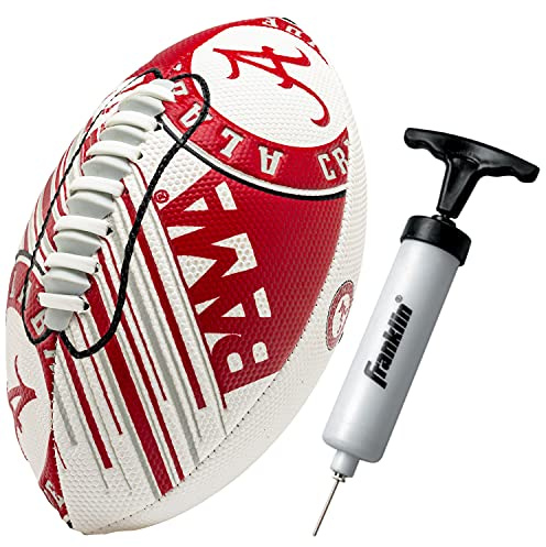 Franklin Sports Alabama Crimson Tide Foam Football - Youth Mini Football for Kids - 8.5 Junior Soft Foam Ball - SPACELACE Easy Grip Cover - Perfect Toy for Kids