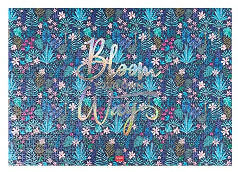 Legami-Puzzle mit 1000 Teilen, mit Anleitungsposter und Stoffumschlag, Brettspiel, in plastifizierter Pappe und Stoff, Flora Thema, 68 x 48 cm