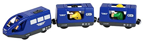 Uposao Elektrische Lok Holzeisenbahn Zug Elektrische Hohe Geschwindigkeit Spielzeug Zug Batteriebetriebene Magnetisches Zugspielzeug Kinder Spielzeuglok Junge Mädchen Kleinkind Spielzeug Geschenk