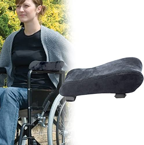EDWERD Almohadilla para reposabrazos de silla de ruedas para ancianos, bandeja de almohada de codo, cojín suave de espuma viscoelástica, accesorios estabilizadores de brazos, 1 unidad