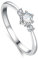 Musihy Ring Zeigefinger, Ring Frauen 3 Steine Zirkonring Zirkonia Weiß Ringgröße 51 Geschenke für Mädchen