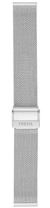 Fossil Uhrenband für Damen 12 mm LiteHide-Leder Silber, S181376