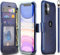 VANAVAGY Compatible for iPhone 11, Leather Flip Folio Shockproof Phone Cover [Screen Protector Included][Support Wireless Charging]with RFID Blocking Card Holder for iPhone 11, Navy blue