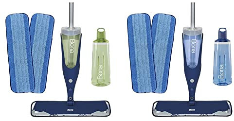 Bona Premium Spray Mop Kit for Hard-Surface Floors + Extra Bona Microfibre Cleaning Pad & Premium Spray Mop Kit for Wood Floors + Extra Microfibre Cleaning Pad