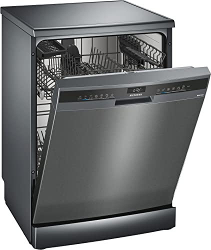 SIEMENS SN23HC60AE iQ300 Smarter Freistehender-Geschirrspüler, 60 cm breit, varioSpeed Plus der Spül-Turbo, Flex Körbe und Schubladen für viel Flexibilität und Bedienkomfort, Tab Counter