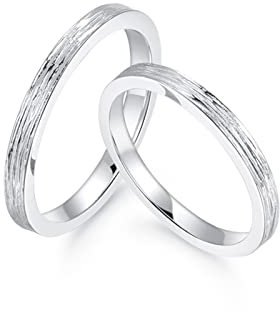 KnSam Damen Goldschmuck Herren Ring Platinum PT950, Trauringe Holzmaserung Freundschaftsringe Verlobungsring Gr.65 (20.7)