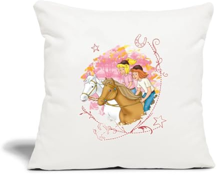 Spreadshirt Bibi Und Tina Wettreiten Im Wald Kissenbezug 45x45 cm