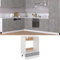 Homgoday Armadietto da cucina, armadietto da forno, armadietto per fornelli, mobile da cucina, forno, grigio cemento, 60 x 46 x 81,5 cm, in legno
