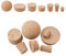 INCREWAY Lot de 40 Bouchons Coniques pour Bouteille de Vin - Différentes Tailles, en Liège et Boule Sphérique, en Bois Doux Naturel pour Verre
