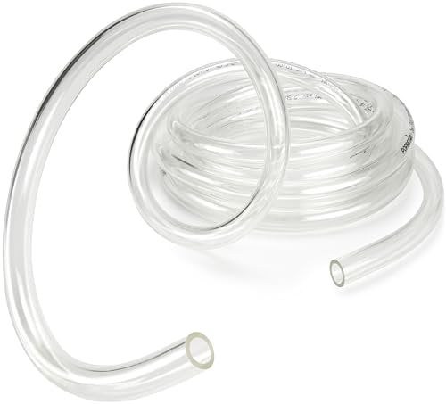 Poppstar Tubo trasparente in PVC 5m (5/8 mm, da tra -5 °C a +65 °C, max. 2 bar) per alimentari e acqua