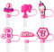 Lot de 6 capuchons de paille pour tasse Stanley – Accessoires de paille réutilisables en silicone compatibles avec gobelet de 10 mm et 1200 ml – Rose vif
