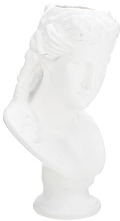 BESPORTBLE Sukkulenten Pflanzgefäß aus Kunstharz in Statuenform, Weiß