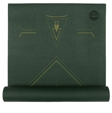 Bodhi Yogamatte Leela Collection | Rutschfeste Sportmatte | Schadstofffreie & Waschbare Antirutschmatte | Matte aus PVC | Fitnessmatte für Yoga, Pilates & Gymnastik | Yantralign, waldgrün
