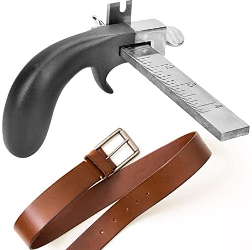 Cortador de Correa de Cuero Profesional con Mango de Aluminio, para Correas de hasta 10 cm