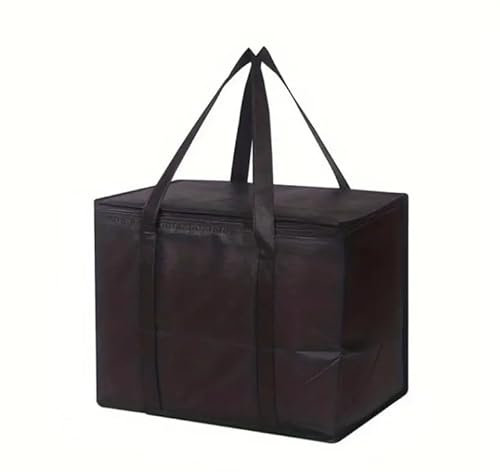 Cooler Bag Insulated- 35L EMEF Large Capacity Foldable Reusable Hot & Cold Thermal Bag for Food Delivery, Camping, Picnics, BBQ, and Grocery Shopping with Sturdy Handles, Strong Base, and Zipper