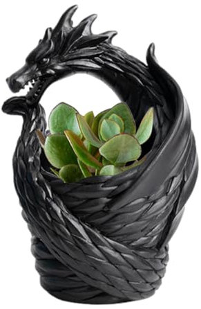 Vasen-Ornamente – Blumenvase, dekorative Drachen-Blumenvase, Wiederverwendbare Drachen-Dekorations-Mittelstücke aus Harz, für Esstisch und Schlafzimmer