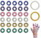 VARKAGE 32 Stück Anti Stress Ring, Massageringe für Finger und Handgelenk, Arthroroller Finger für Kinder, Erwachsene, Hoher Arbeitsdruck