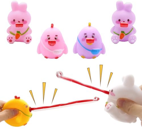 BGXCXUN 6 Stück Squeeze Toys, Anti Stress Spielzeug mit Herausgestreckter Zunge, Lustiges und Urkomisches Antistress Spielzeug, Geeignet zur Linderung von Stress, Ängsten, Anspannung und Unruhe