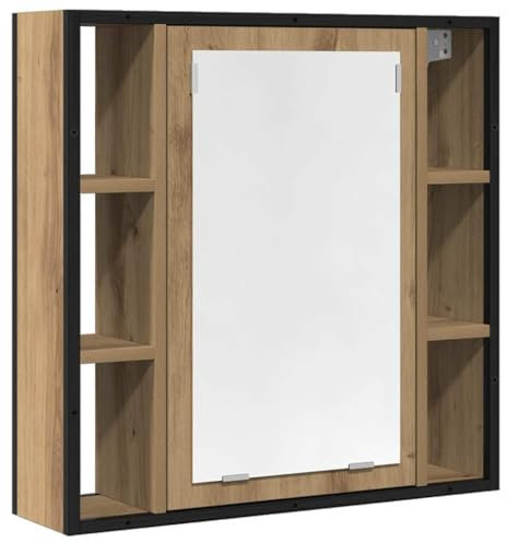 vidaXL Bad-Spiegelschrank Artisan-Eiche 60x16x60cm Holzwerkstoff