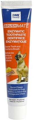 Paw Ready From Doggy Breath to Doggy Fresh Dog Dental Care Enzymatic Toothpaste for Dogs | Cleans Teeth and Freshens Breath | Safe for Puppies, Clinical Care, Bacon Cheese Flavor - 1 Pack 70g (2.5 oz)
