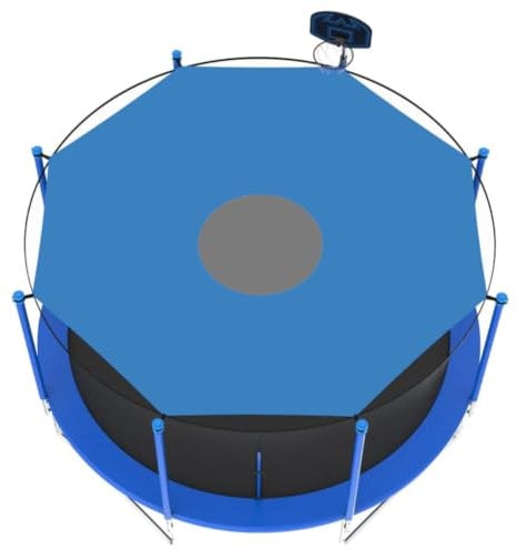 ARSBORUI Housse D'ombrage de Trampoline, 183 244 305 366 427 cm Couverture D'ombrage de Trampoline, Protection Trampoline, Toit Pare-Soleil pour Trampoline, Anti-UV & imperméable (366cm - 8 Barres)