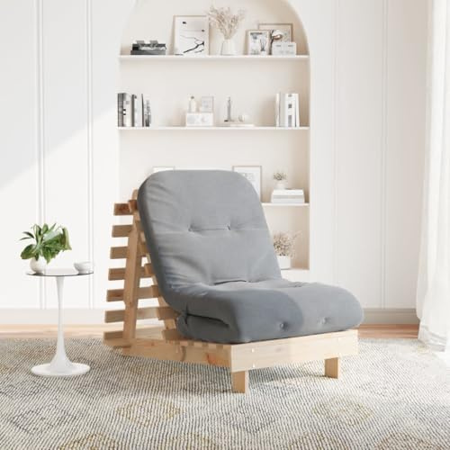 EMYRLXQW Möbel, Futons, Futon-Sofabett mit Matratze, 70 x 206 x 11 cm, Massivholz, Kiefer