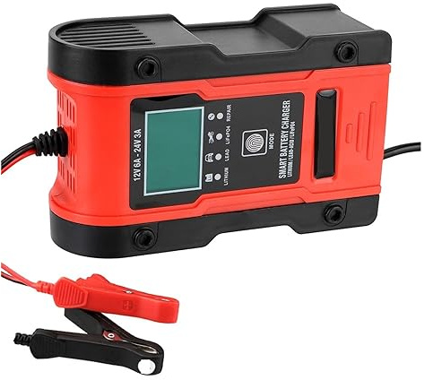 for Auto Motorrad Blei Säure Batterie Gel Puls Ladung Betreuer & Desulfator Auto Batterie Ladegerät 12V 24V 6A