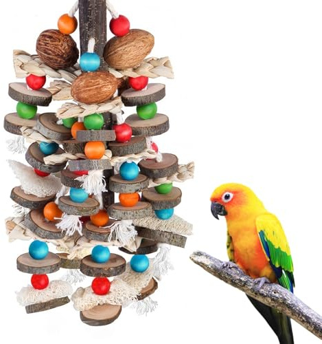 LZYDKH Parrot Toys, Cockatiel Toy Bird Parrot Chewing Toy Parrots Beak Grinding Toys for African Grey Parrots Macaws Cockatoos and Other Large