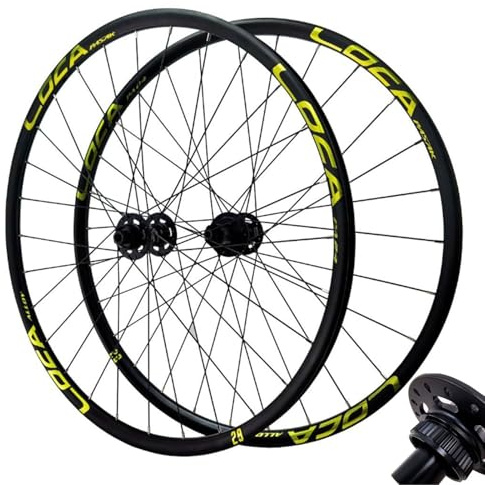 Fahrrad-Laufradsatz Mit Scheibenbremsen, Doppelwandigen Aluminiumfelgen (27,5/26/29 Zoll), Steckachse, 2 Lager Vorne Und 4 Hinten, 28 Speichenlöcher, 7-12 Gänge(15 * 100/12 * 142mm,29inch)