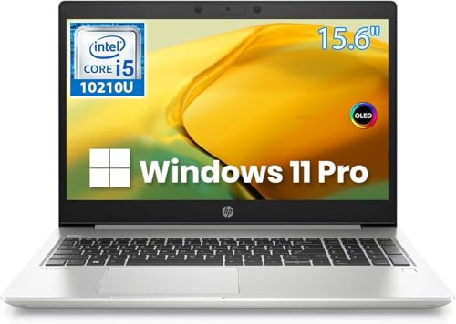 HP ProBook 450 G7 Ordinateur portable professionnel de 15,6, quad-core i5-10210U, 16 Go de RAM DDR4, 256 Go SSD, HDMI, Type-C, clavier Qwerty américain, Windows 11 Pro (renouvelé)