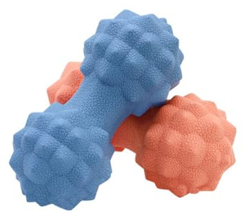 Silikon Massageball Blau, Extra Firmes Muskelmassagegerät für Yoga | Erdnussform, Selbstmassage mit Rollbewegung, für Gewichtlifting und Pilates Geeignet