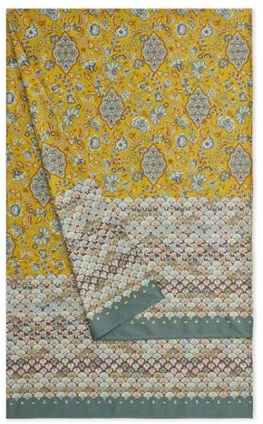 Bassetti Granfoulard Möbelbezug, für Sofa aus Baumwolle, Überwurf, vielseitige Verwendung (Tagesdecke, Picknick, Vorhang, Tischdecke) (180 x 270 cm (TIGULLIO ORO))