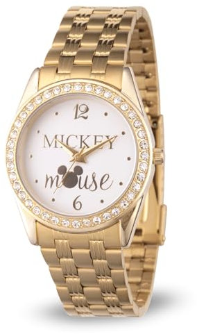 Disney Unisex-Erwachsene Analog Quarz Uhr mit Edelstahl Armband WDS000698