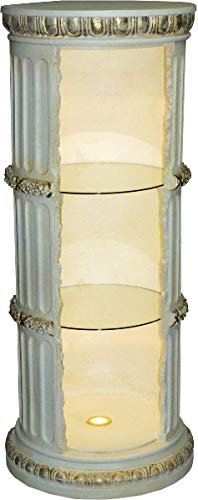 JV Moebel Vitrine Bar Regal Glas Amphore Vase Bodenfase Säule Schrank Vitrinen Regale 1858