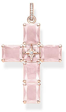 THOMAS SABO Kreuz große rosa Steine mit Stern PE880-417-9 Anhänger