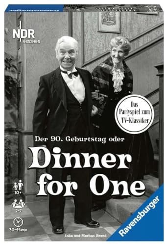 Ravensburger Partyspiel - 26835 - Der 90. Geburtstag oder Dinner for One - Gesellschaftsspiel für Erwachsene und Kinder ab 10 Jahren, Spiel zum Film-Klassiker, Perfekt für Weihnachten und Silvester