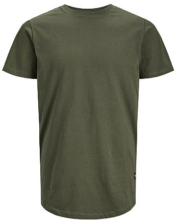 Jack & Jones Men's Jjenoa Tee Crew Neck Noos T Shirt, Forest Night, XS UK