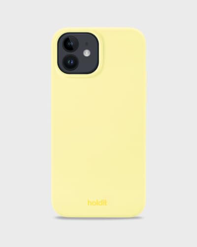 holdit Silikonhülle iPhone 12/12 Pro (6,1”) - 0,8mm Ultra dünn Handyhülle Silikon - Trendy Slim Silicone case mit Voller Schutz (erhöhte Kante für Kameraschutz) - Lemonade