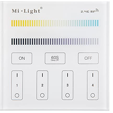 Miboxer Milight Controller MiLight 2,4G 230V 4 Zone TOUCH Wand Controller T2 CCT/TunableWhite für LED Produkte