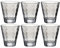 LEONARDO HOME 025893 Trinkglas OPTIC 6er-Set 215 ml grau, Glas