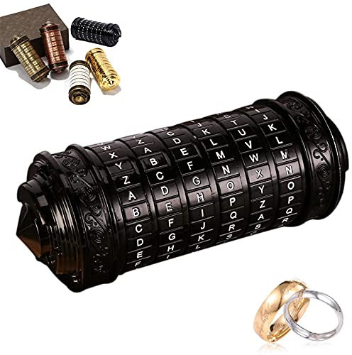 Da Vinci Code Cryptex Schlösser Geschenk männer Frauen Brief Passwort Code Lock Mini Cryptex Lock Romantische Lustige für Frauen Freundin Pärchen Mama Papa
