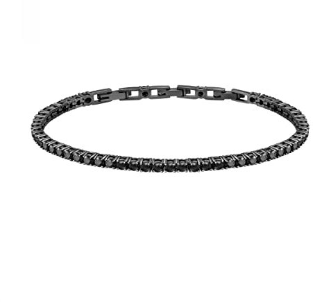 Morellato Tennis Herren Armband aus 925 Rutheniumsilber - SATT03