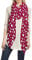 Lina & Lily Damen Schal mit Federmuster Metallic (Fuchsia Rosa-Silber)