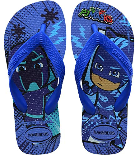 Havaianas Jungen Kinder Top Pj Masks Flip-Flop, Blau - Blue Water, 1/2 UK Child