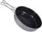 Boundless Voyage Titanium Frying Pan Plate Dish with Folding Handle Camping Picnic Skillet Griddle Tableware Titanium Non-Stick Pan Ti2067C(Large)