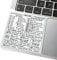 SYNERLOGIC Mac OS Keyboard Shortcuts Sticker | No-Residue Laminated Vinyl Cheatsheet MacBook Keyboard Sticker 83 x 83 mm (White)