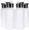 VQRRCKI 900 ml Edelstahl-isolierte Wasserflaschen mit 2 Deckeln, BPA-frei, wiederverwendbare Metall-Sport-Wasserflaschen-Set für Fitnessstudio, Reisen, Laufen, Wandern, Weiß, 4er-Pack